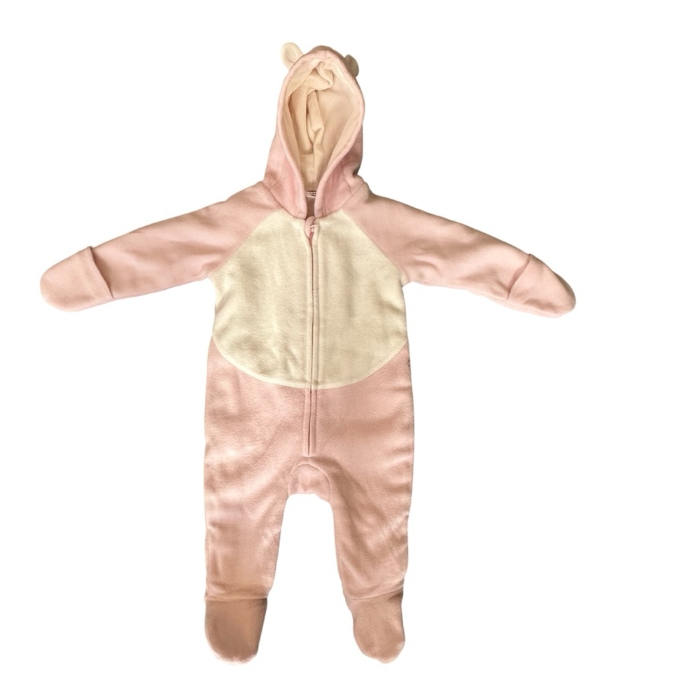 Old Navy Pink and White Kids One Piece Size 6-12 Months Excellent Condition EUC